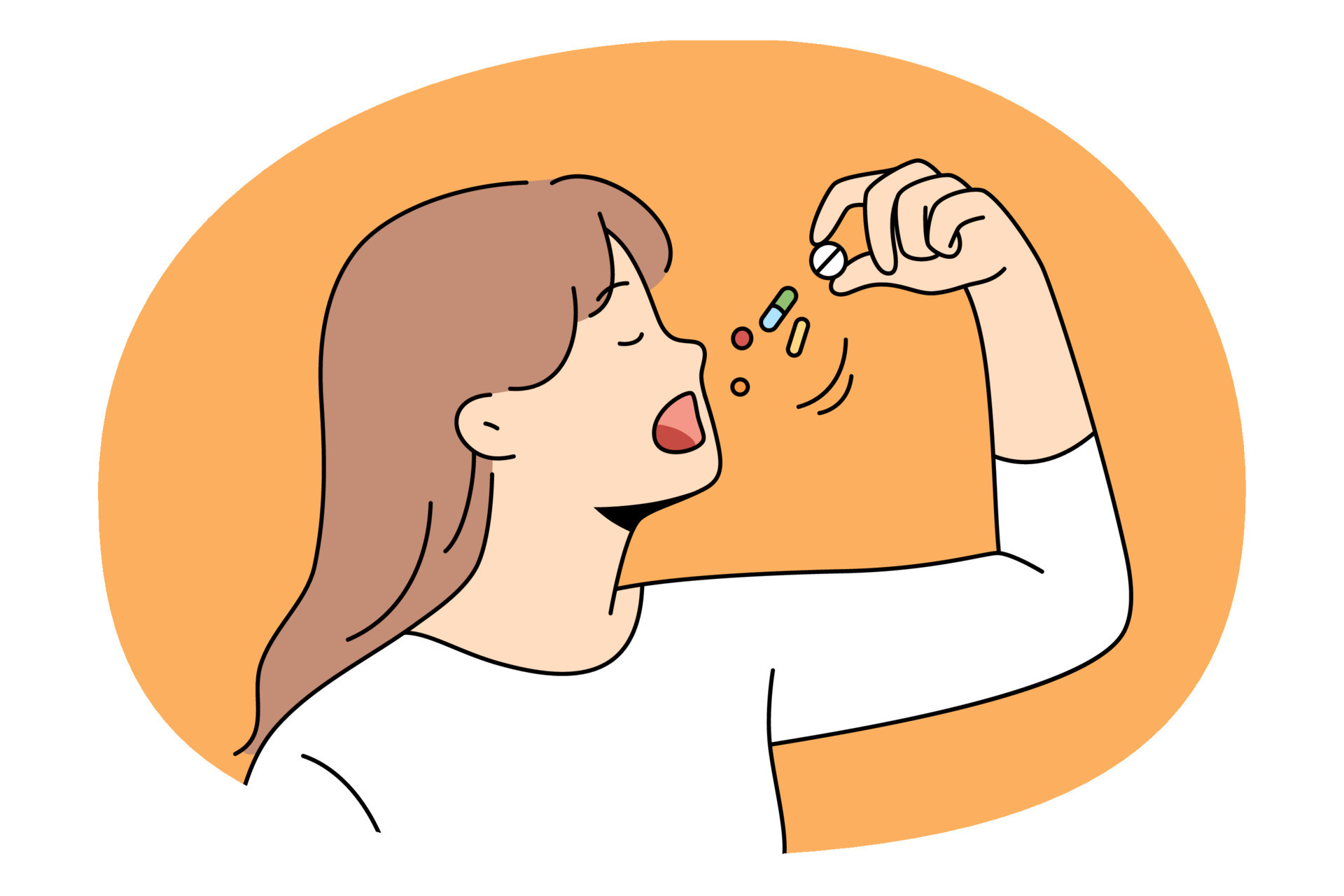 Healthcare And Taking Drugs Vitamins Concept 23094460 Vector Art At healthcare-and-taking-drugs-vitamins-concept-23094460-vector-art-at