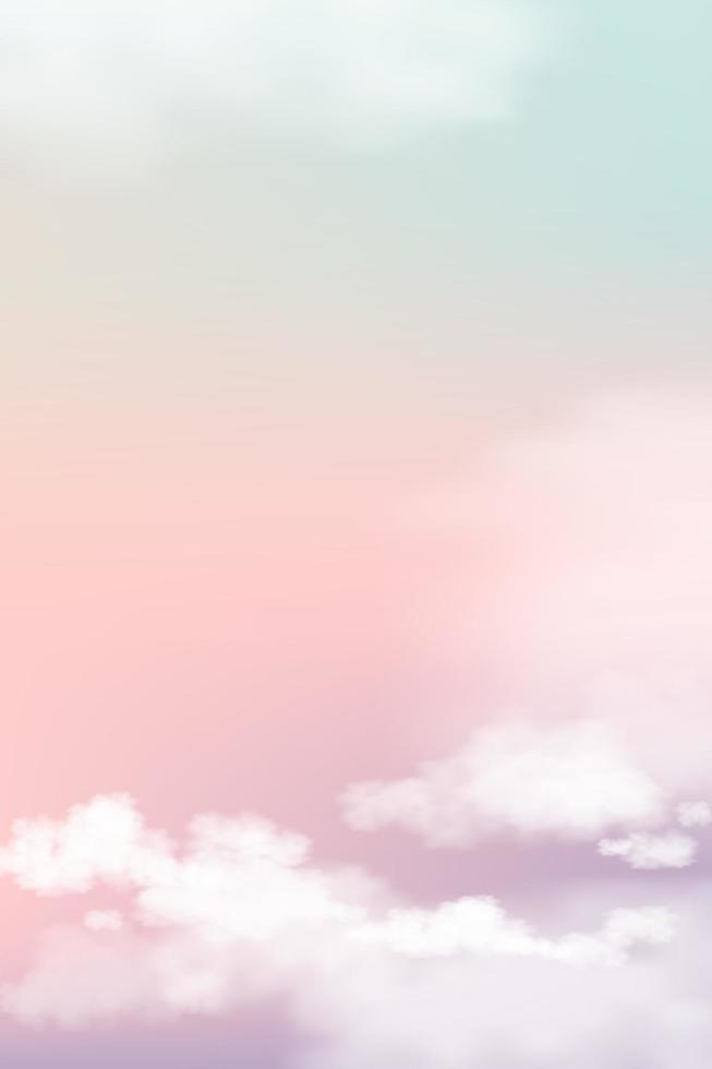 Sunset Sky with cloud in Soft Blue Aqua,Pink,Purple Pastel color Background,Dramatic Twilight Landscape Sunrise,Vector horizon Morning Sunlight Sky for four Season , Winter,Spring,Summer,Autumn banner vector