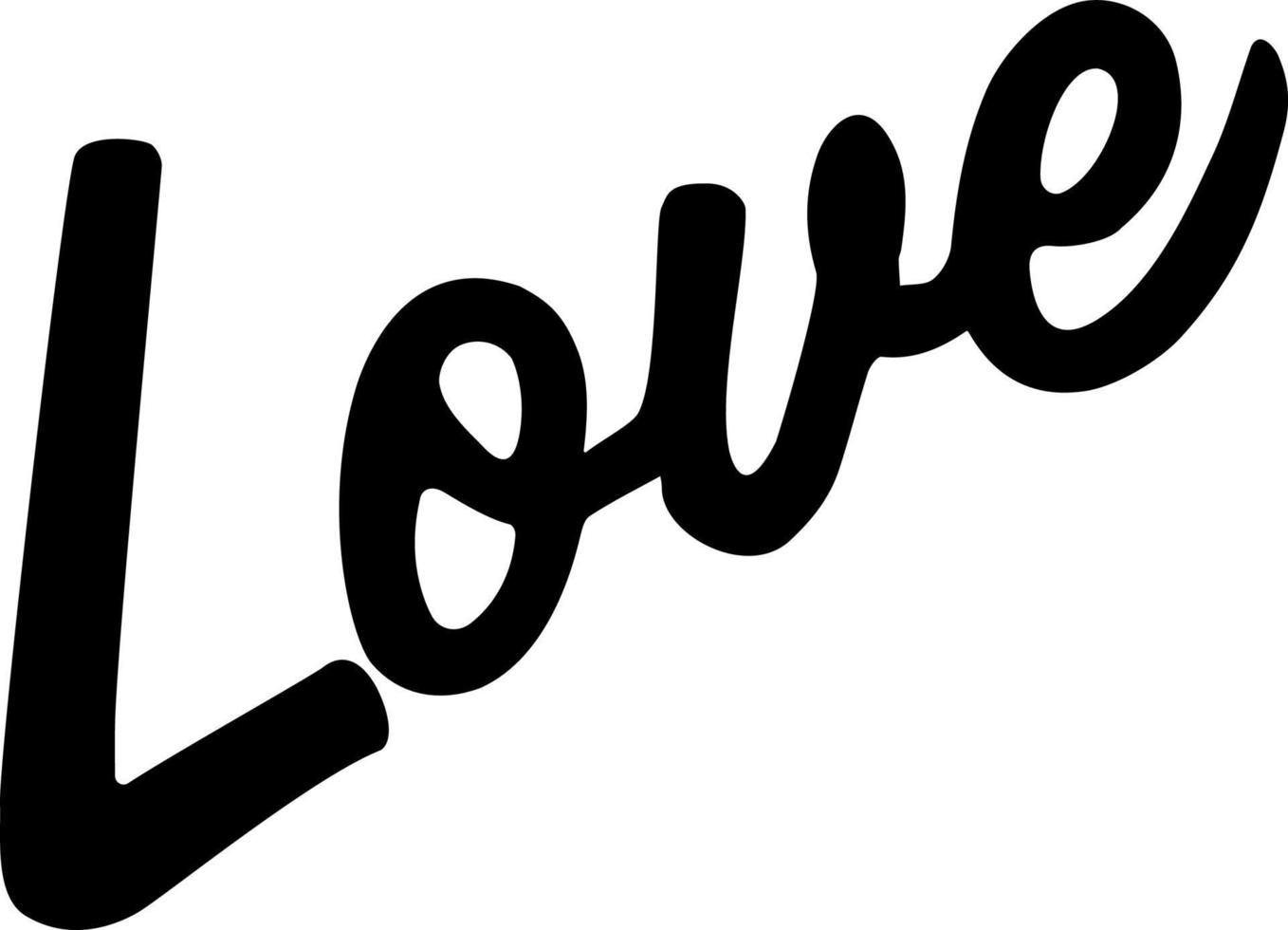 mano letras amor. amar, corazón, relación. frase para enamorado s día. vector negro letras en un blanco antecedentes.