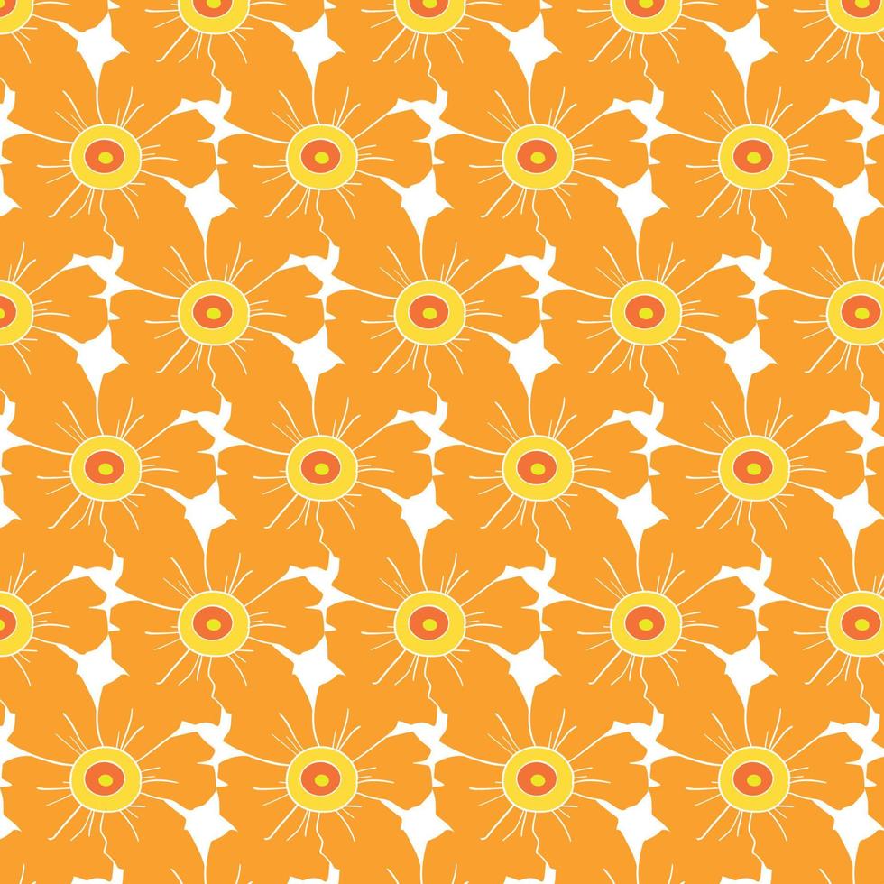 linda floral modelo. sin costura vector textura. un elegante modelo para de moda huellas dactilares. impresión con pequeño amarillo flores, verde hojas. blanco antecedentes.