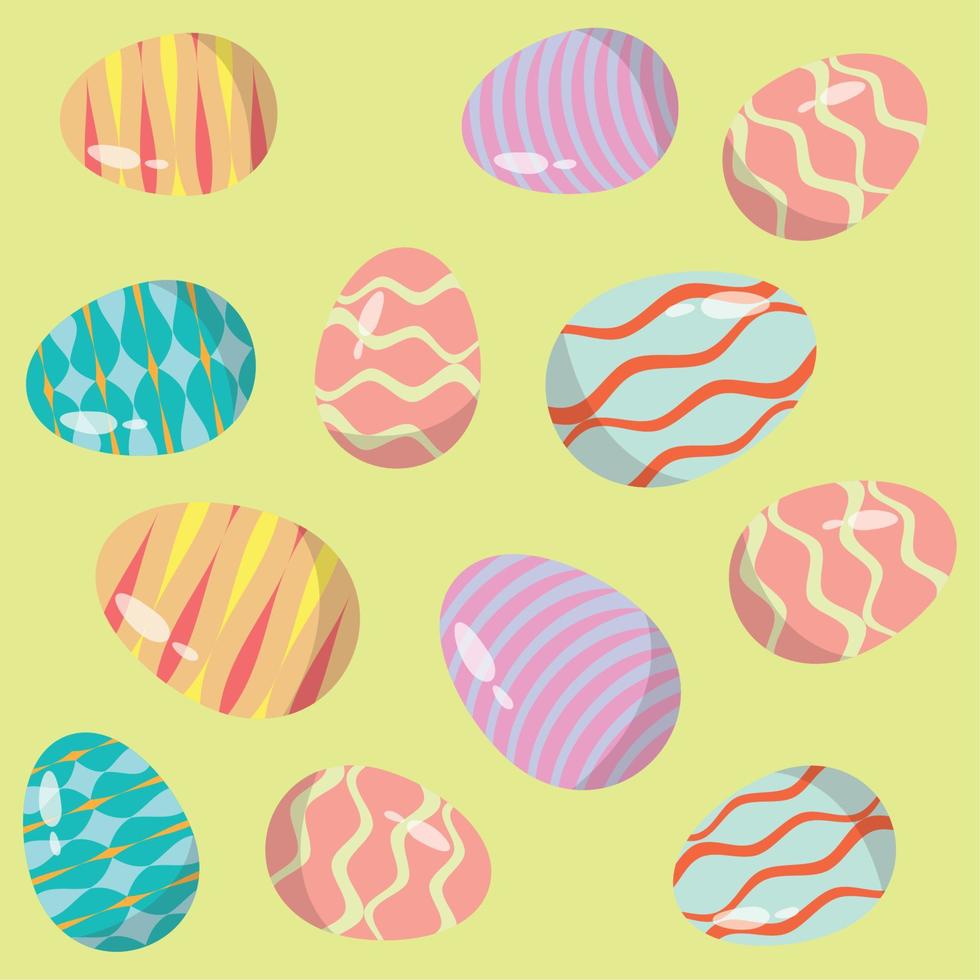 Easter eggs seamless pattern background Vector illustration