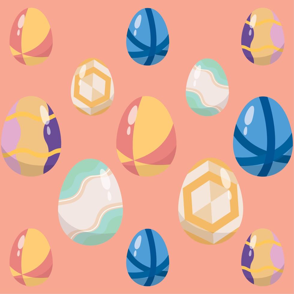 Easter eggs seamless pattern background Vector illustration