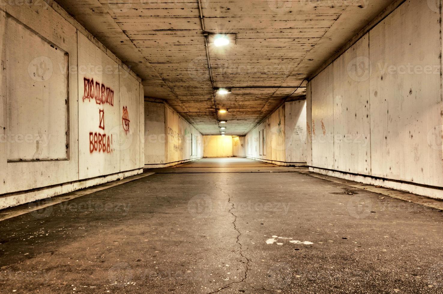 Scary tunnel with nobody photo