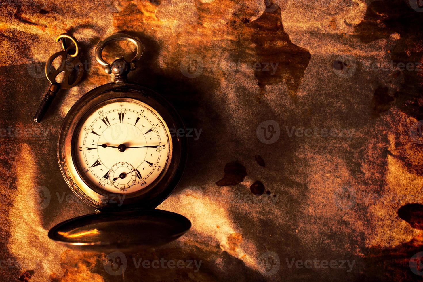 Golden pocket watch photo