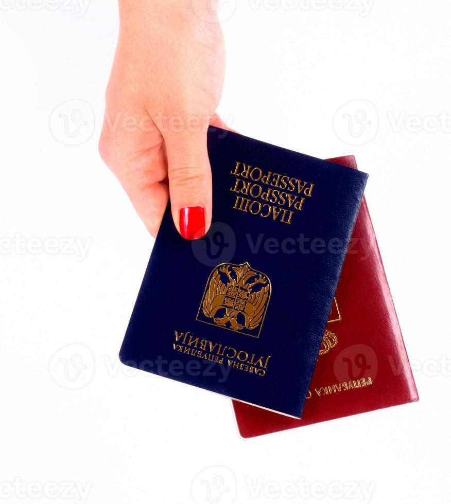 pasaportes aislado en el blanco foto