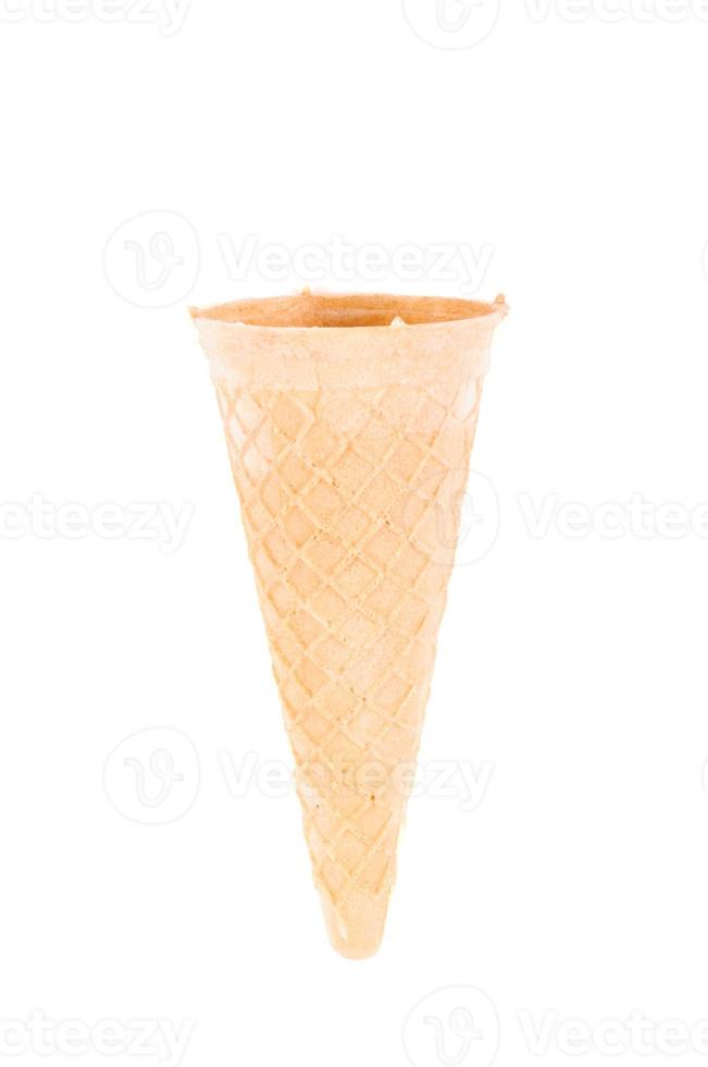 Empty cone isolated on white photo