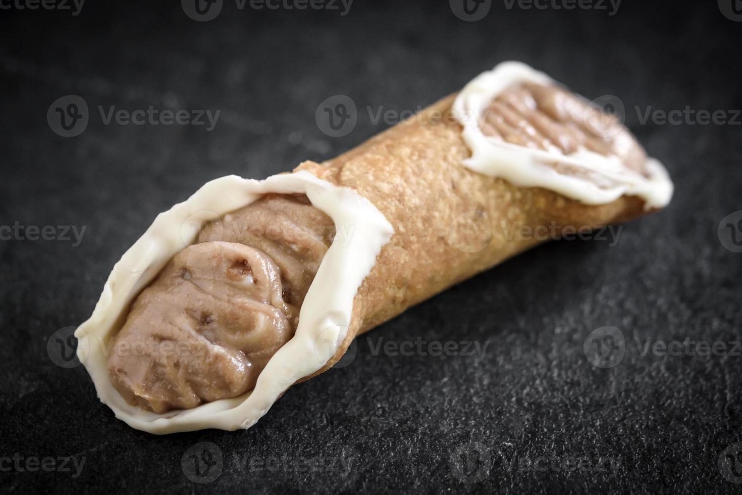 Traditional Italian desert cannoli photo