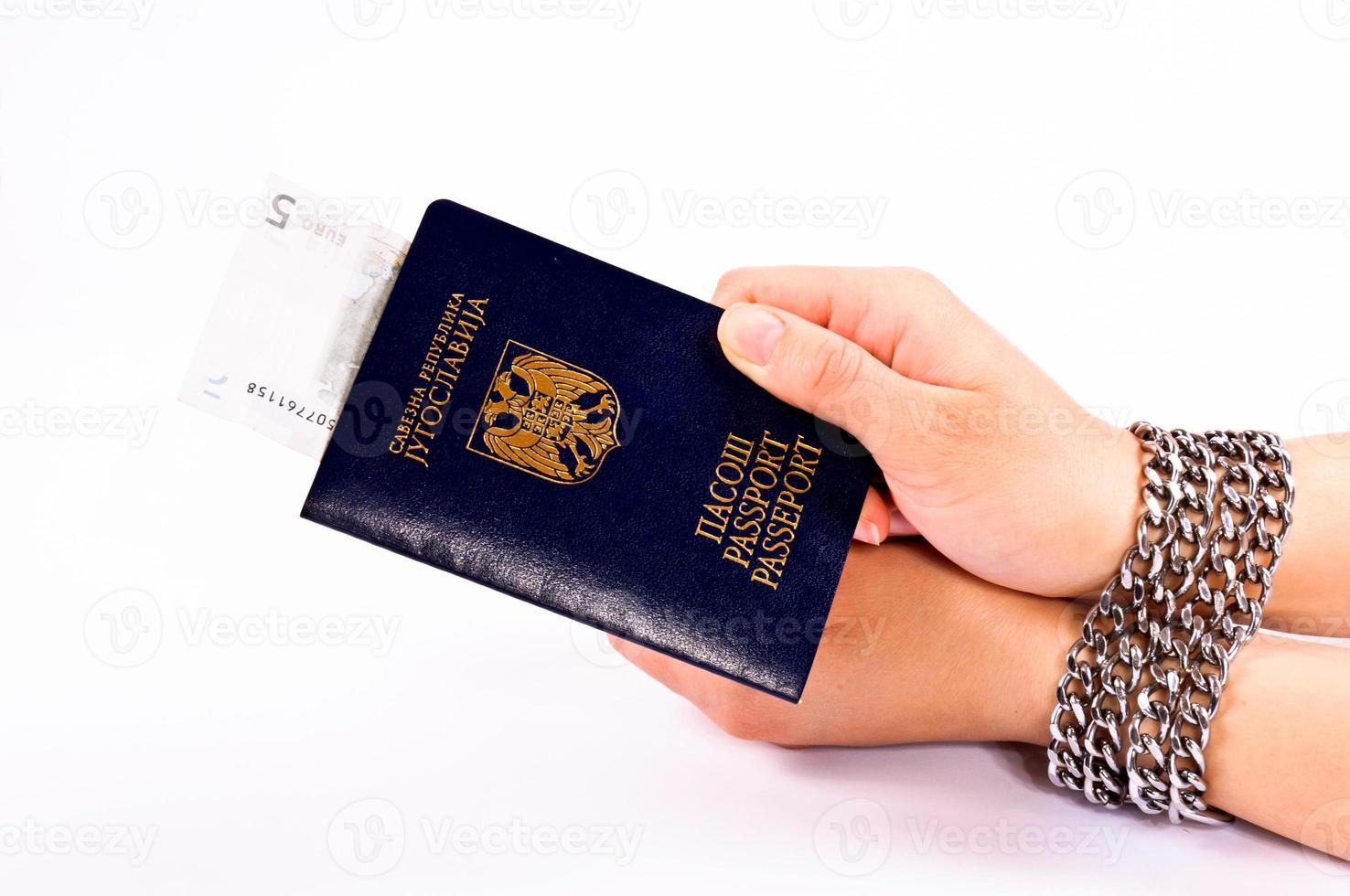 Passport bribe concept photo