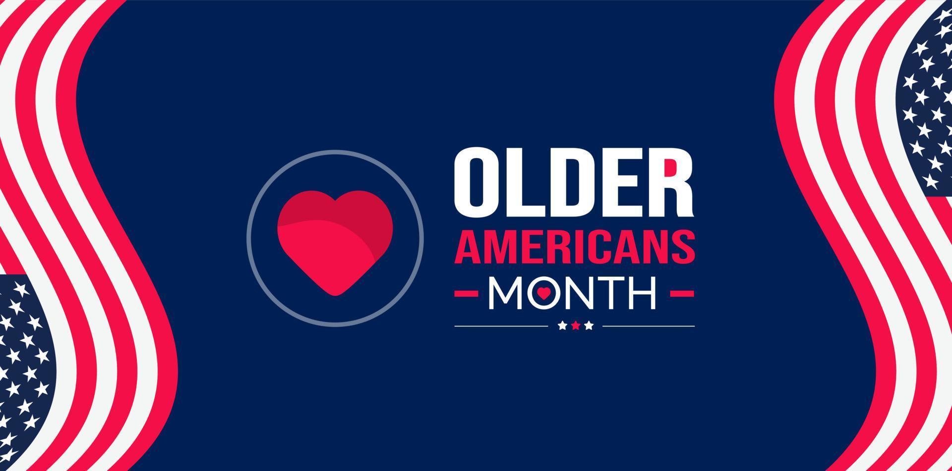 Older Americans Month background or banner design template celebrated in may vector