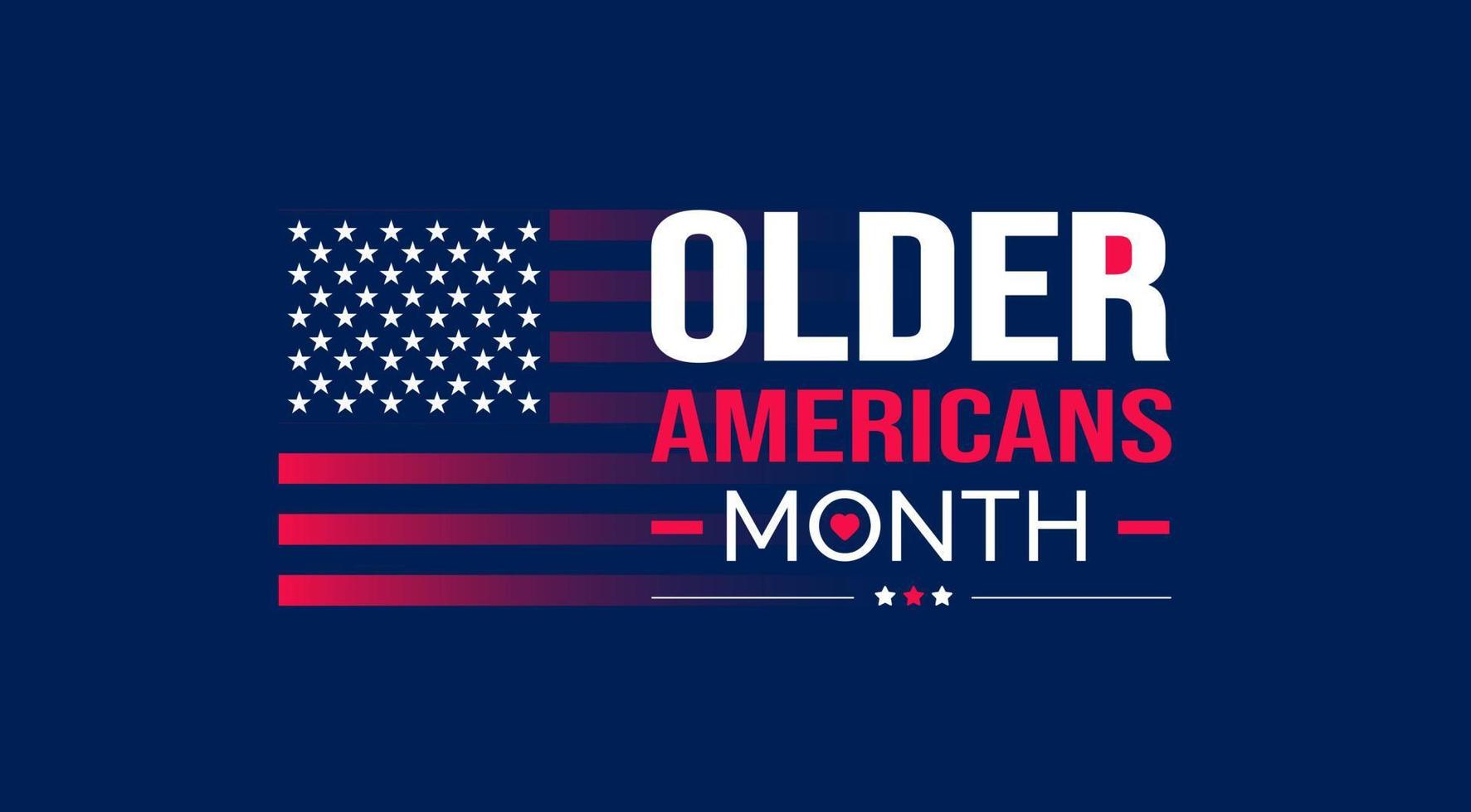 Older Americans Month background or banner design template celebrated in may vector