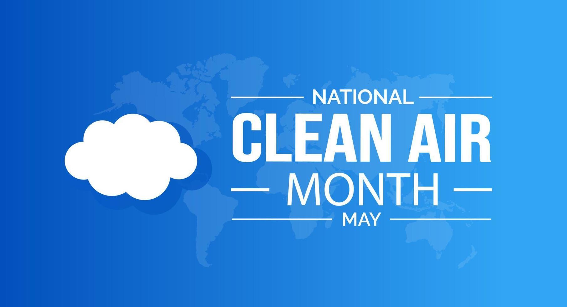 National Clean Air Month background or banner design template vector