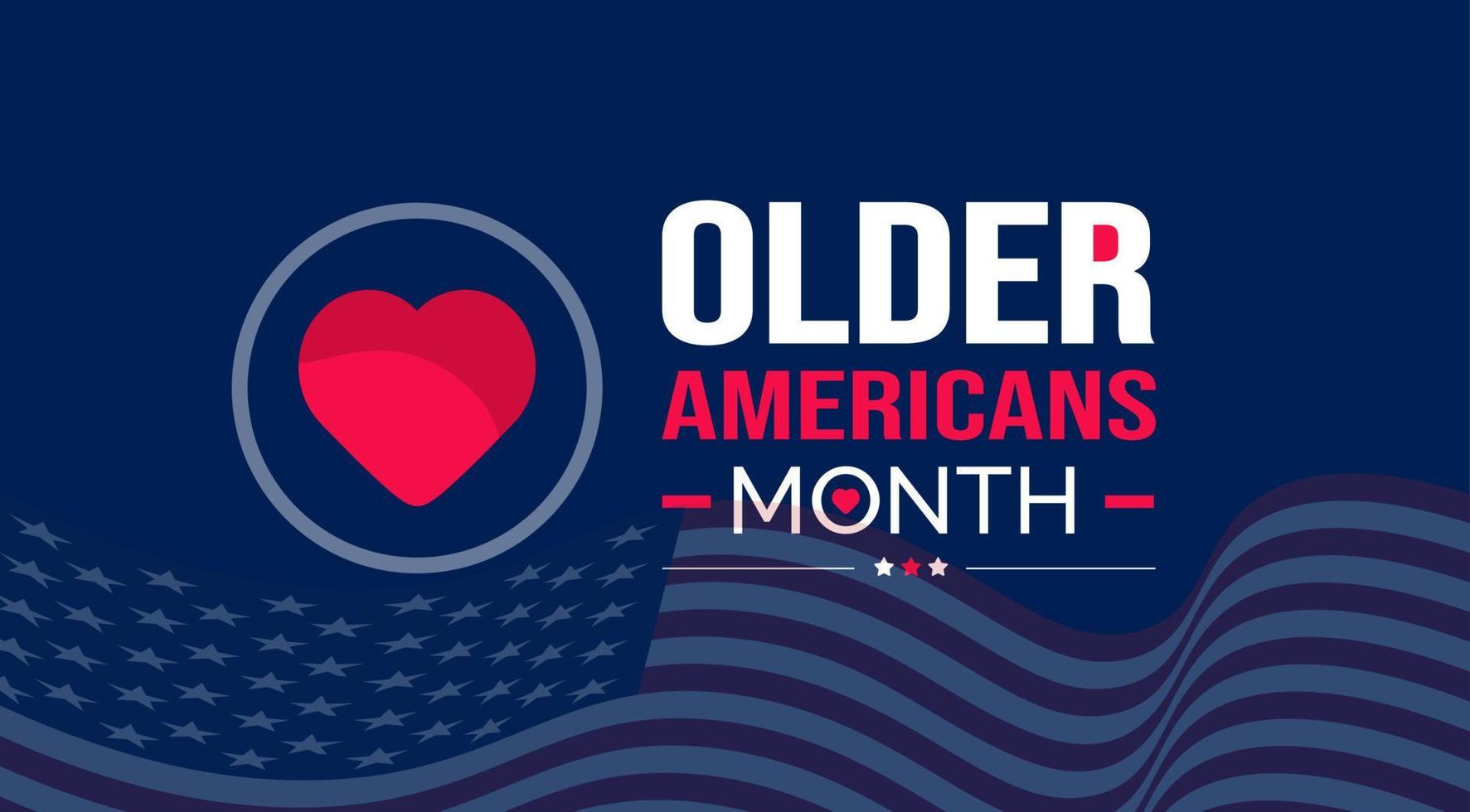 Older Americans Month background or banner design template celebrated in may vector