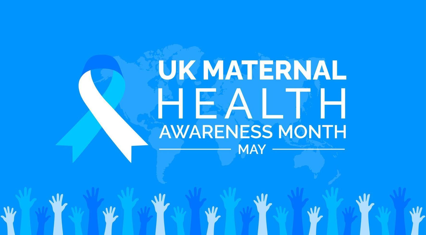 Reino Unido materno salud conciencia mes antecedentes o bandera diseño modelo celebrado en mayo vector