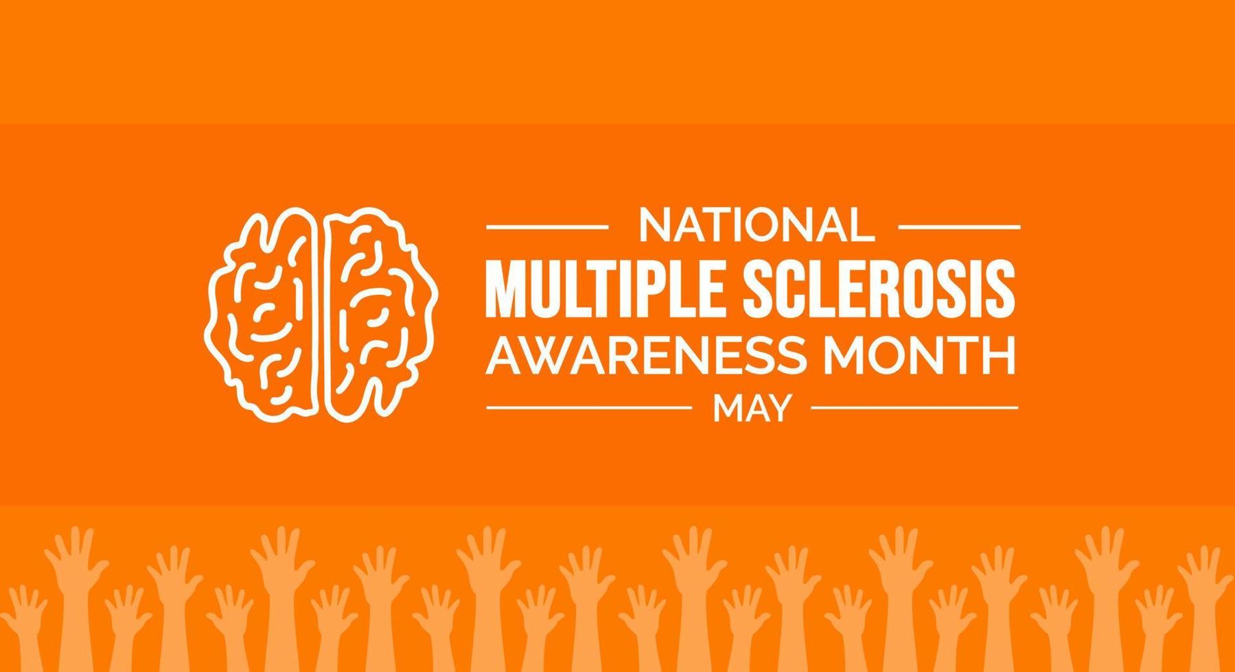 Multiple Sclerosis Awareness Month background or banner design template celebrated in may vector