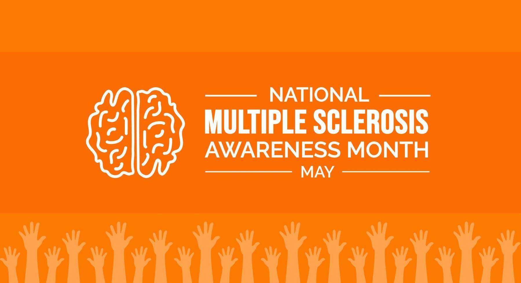 Multiple Sclerosis Awareness Month background or banner design template celebrated in may vector