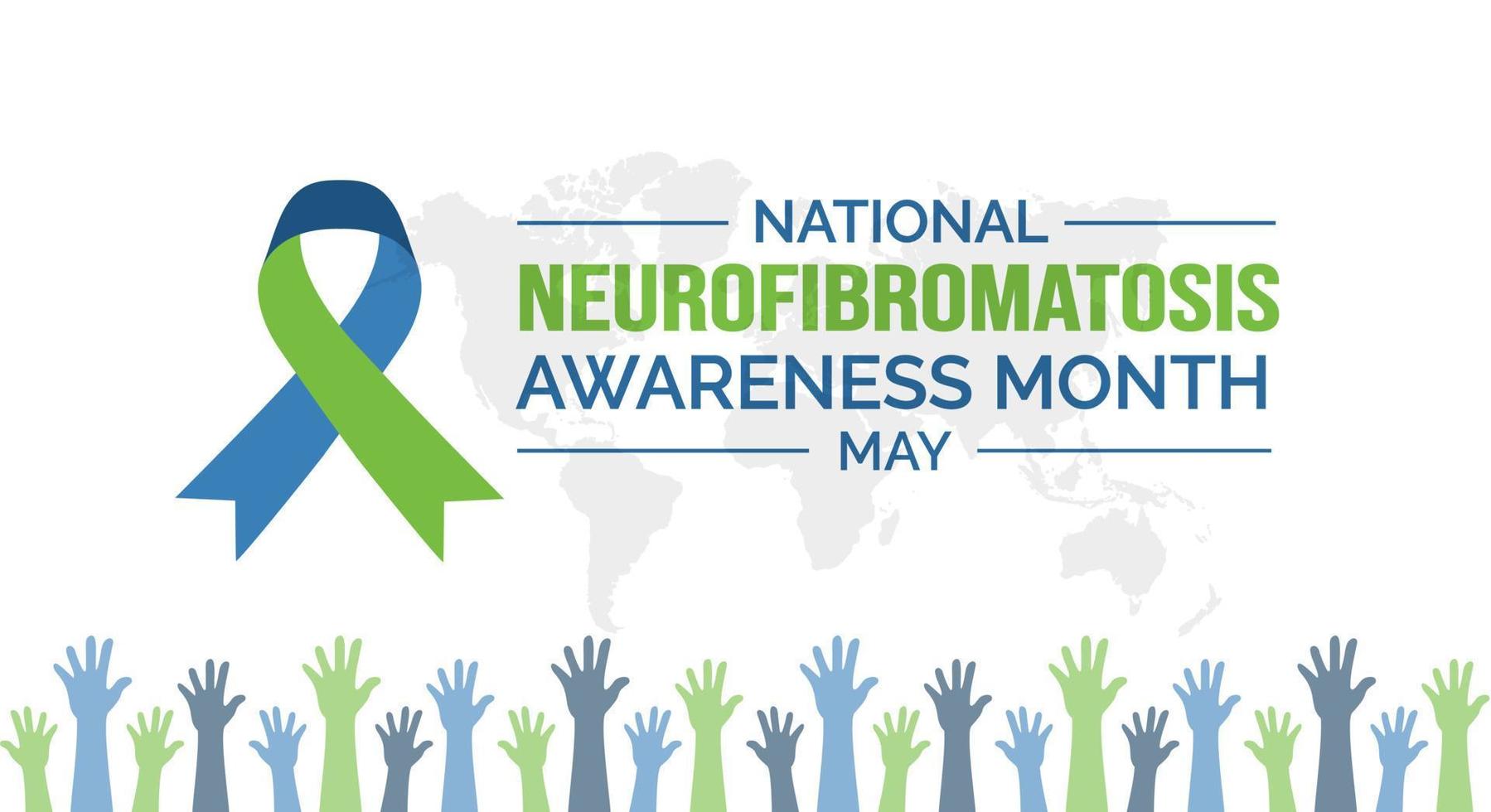 National NF Neurofibromatosis Month background or banner design template celebrated in may vector