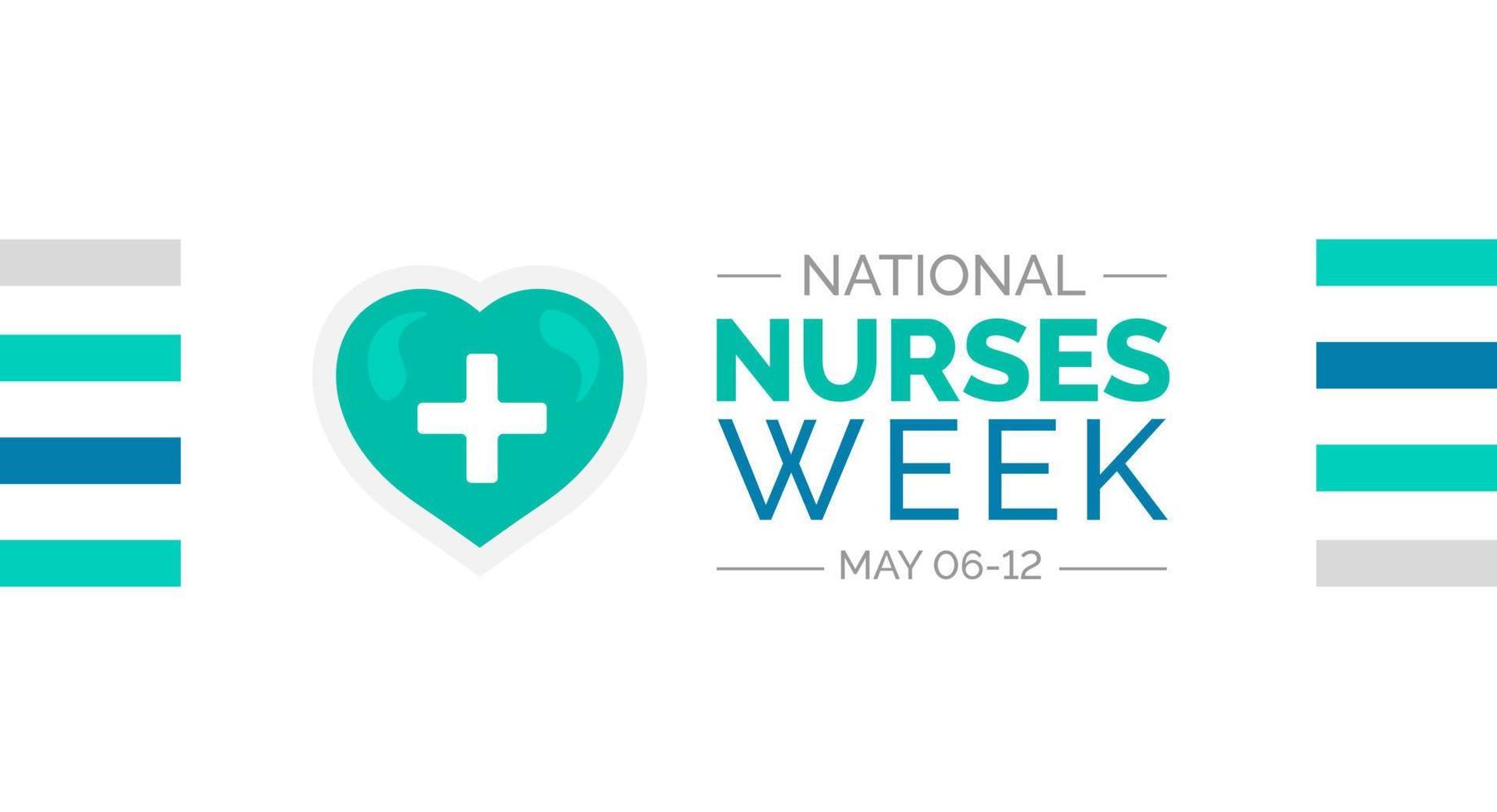 National Nurses Week background or banner design template celebrated in