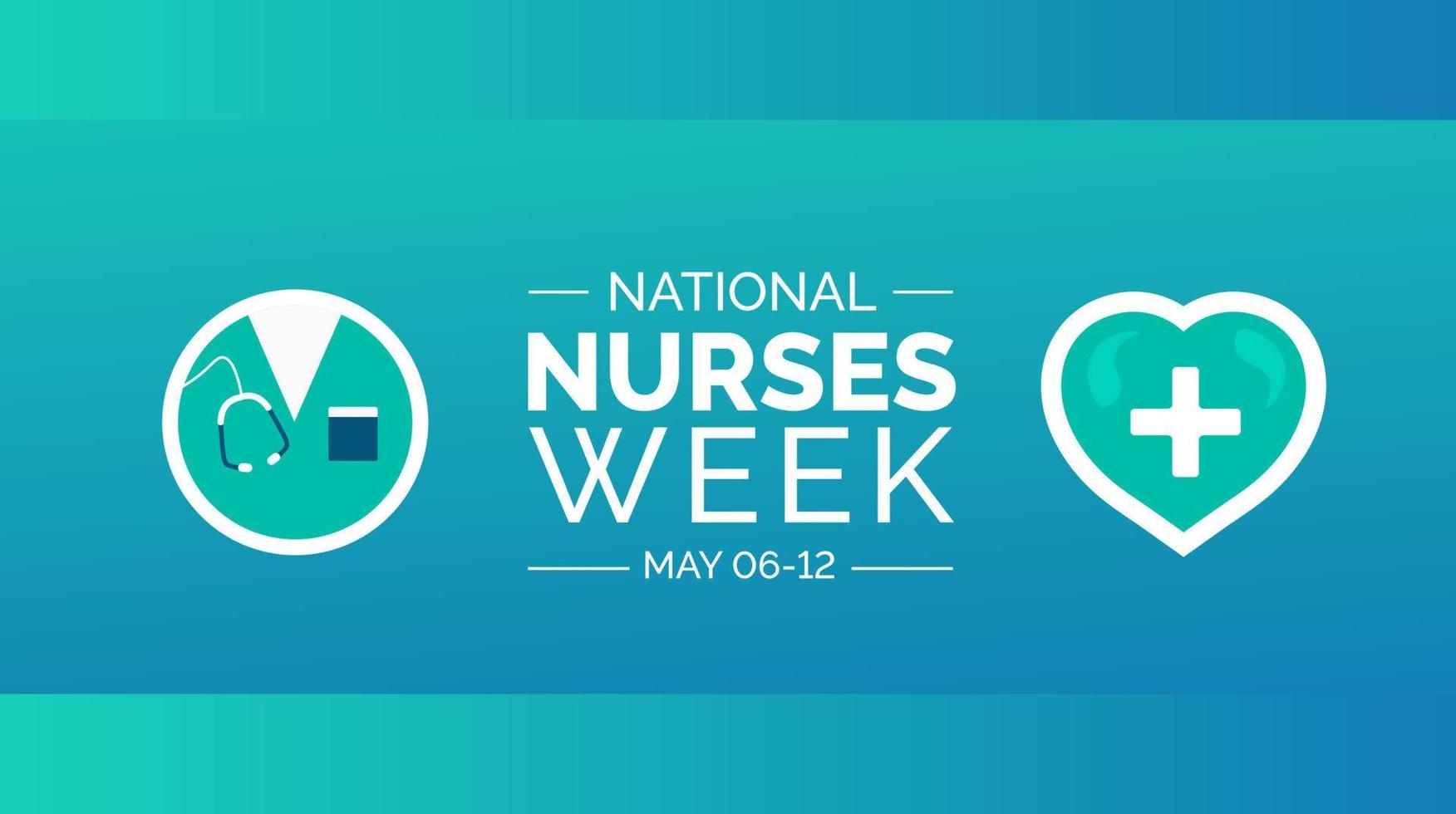 National Nurses Week background or banner design template celebrated in