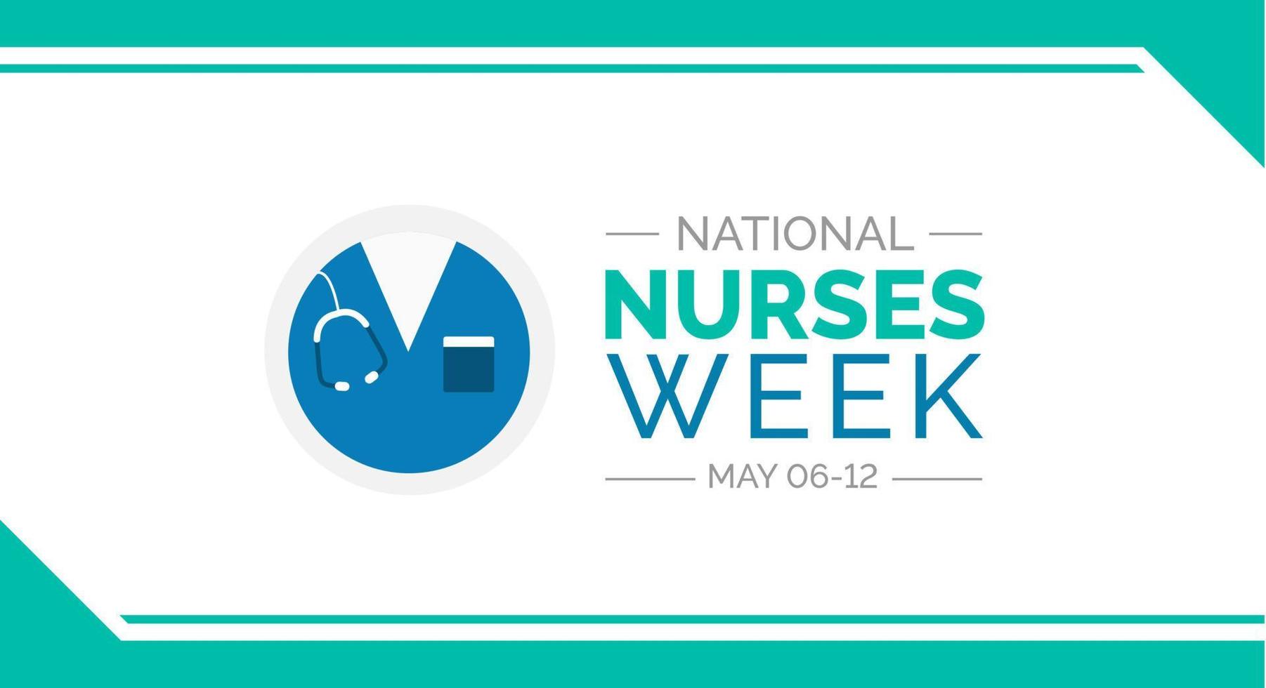 National Nurses Week background or banner design template celebrated in may 23095888 Vector Art