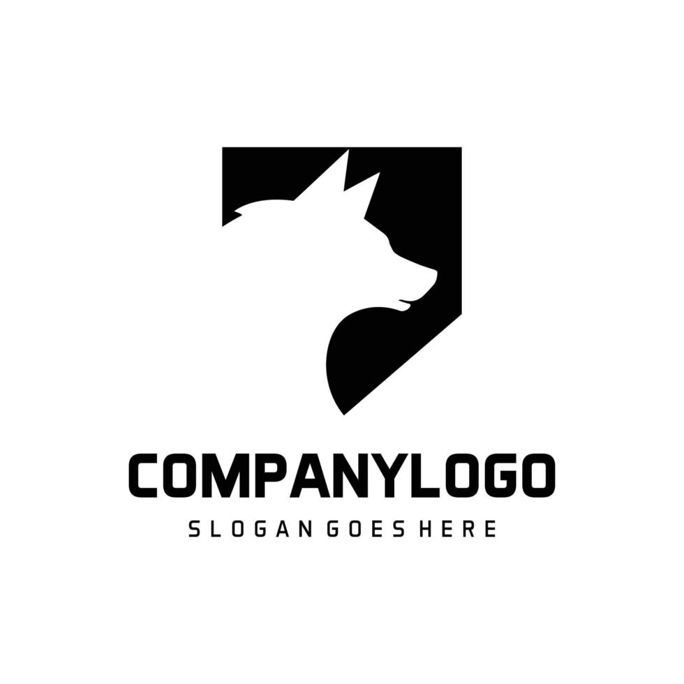 dog head logo vector icon