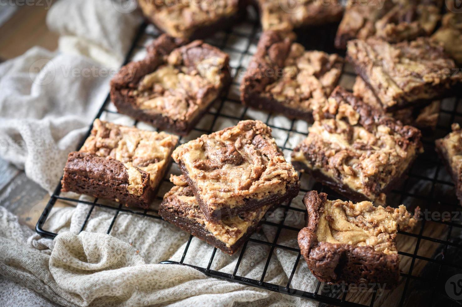 Peanuts butter brownies photo