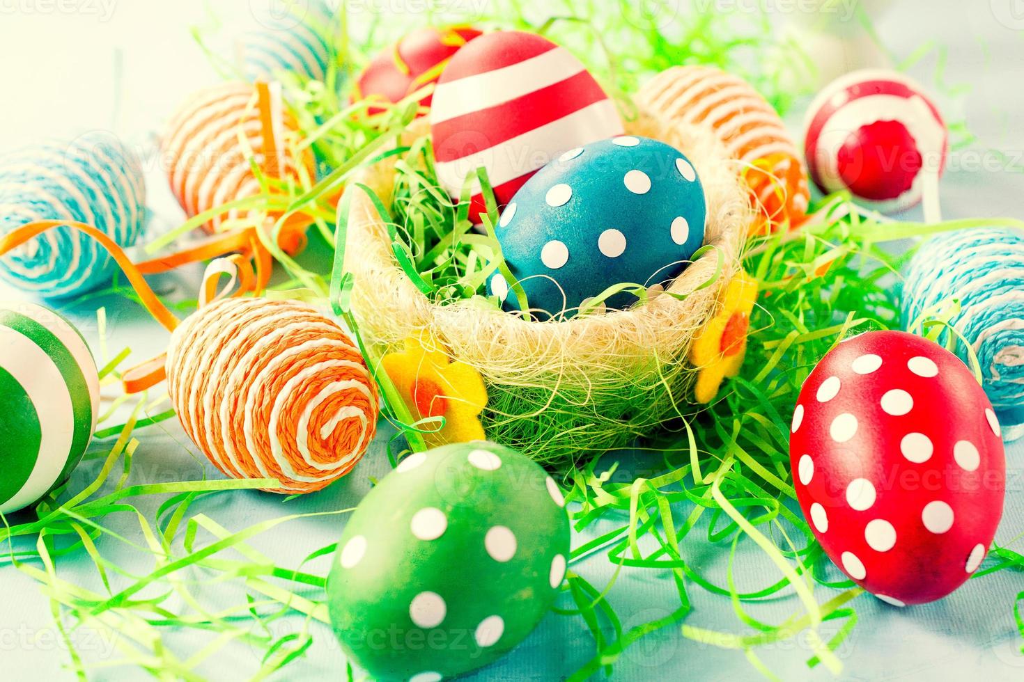 Decorative Easter eggs photo