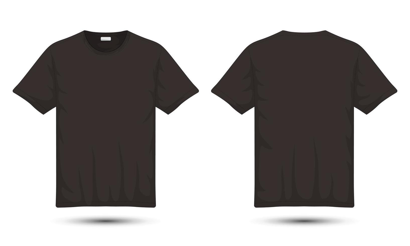 black t-shirt template illustration front and back view 23097037 Vector ...