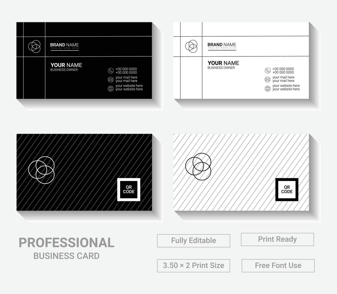 Modern Business Card Template Design for your Company vector