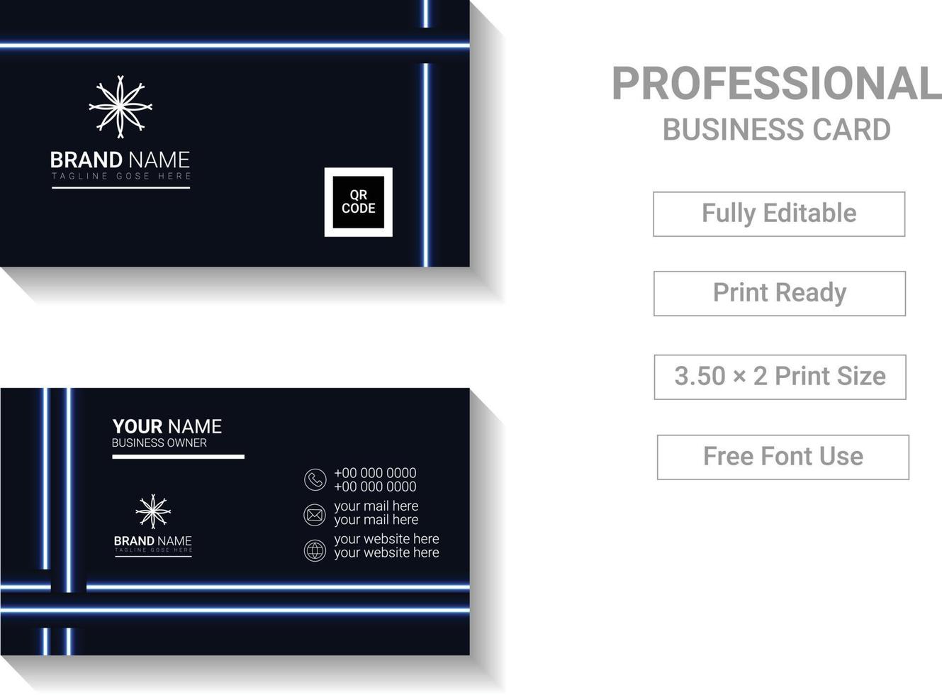 Modern Business Card Template Design for your Company vector