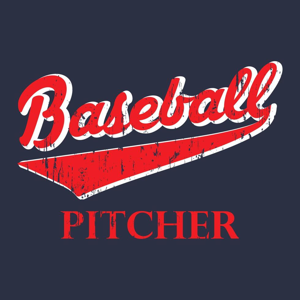 Baseball Pitcher Player Hobby gift T-Shirt. vector