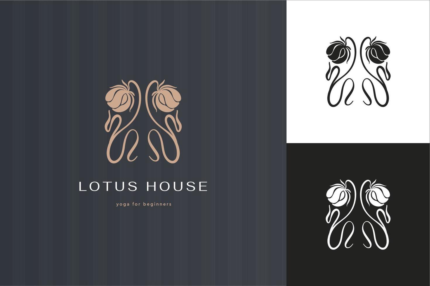 Abstract elegant floral logo design for flier or flower shop or beauty vector