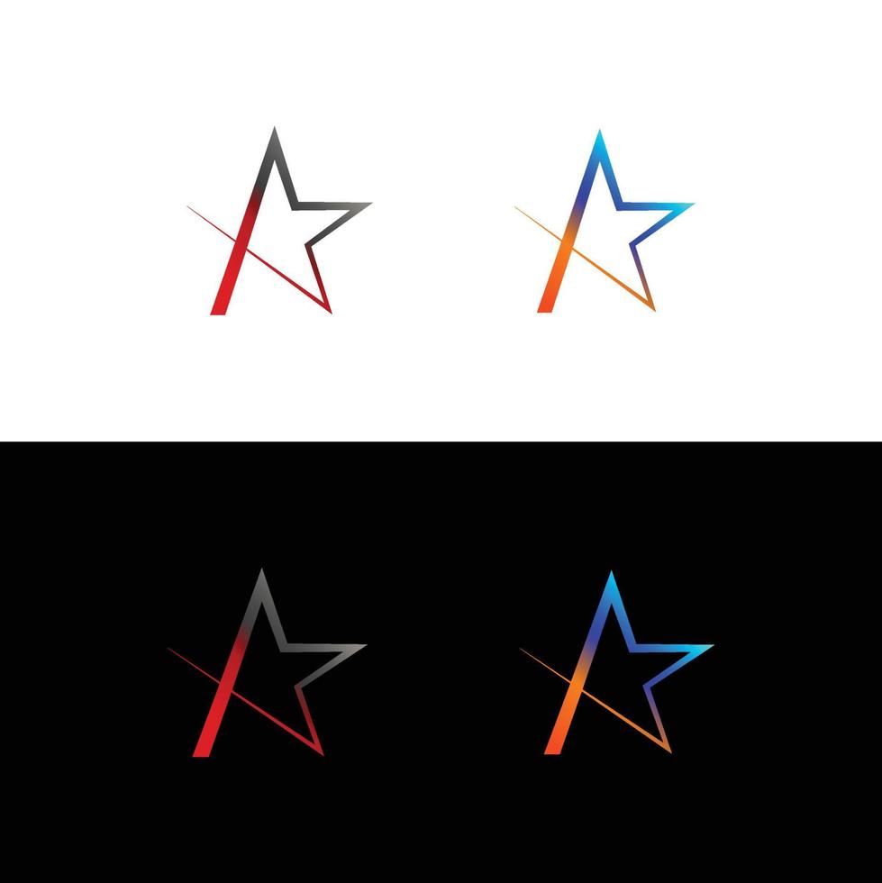 Star Icon With Branding Colorful Look, Colorful Star Logo, Creative Simple Star vector