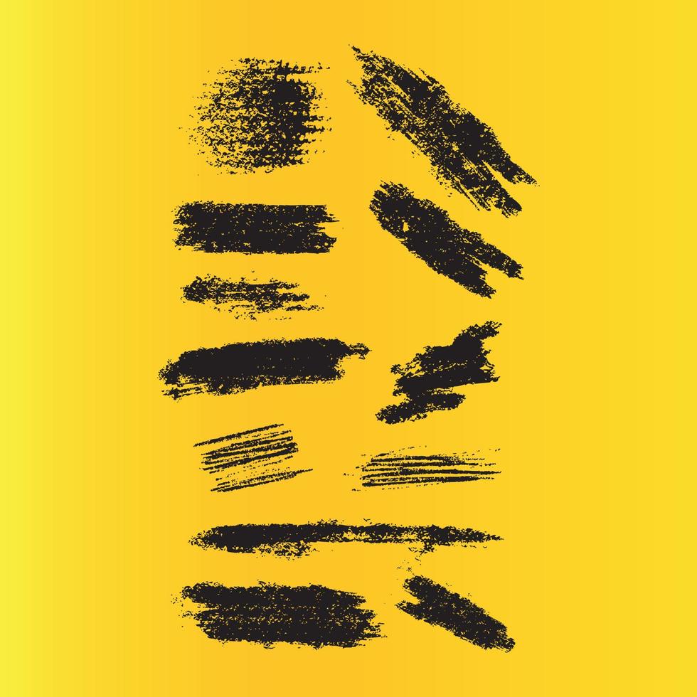 Black Ink Splatter And Paintbrushes vector