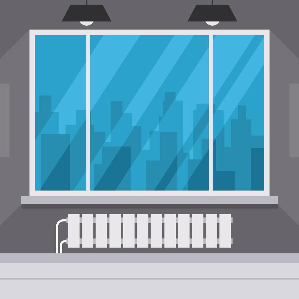 Big Window In The Office vector