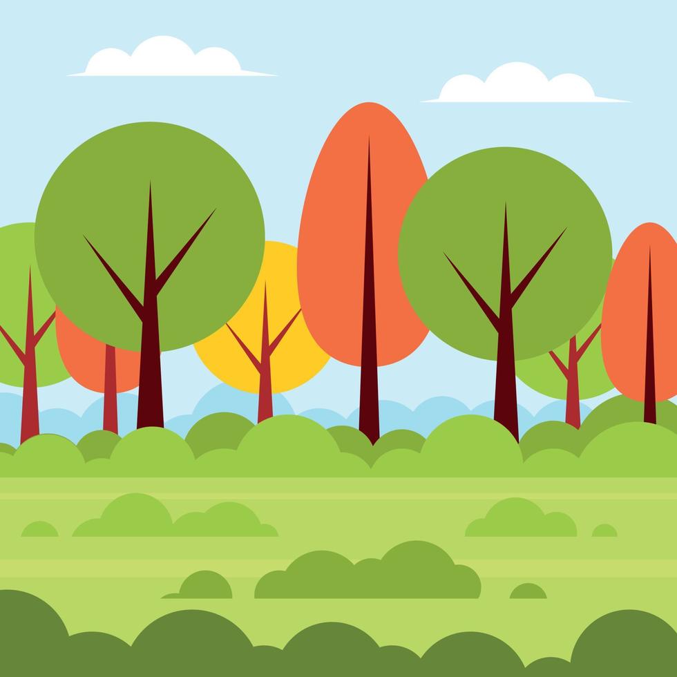 Forest During The Autumn Season vector