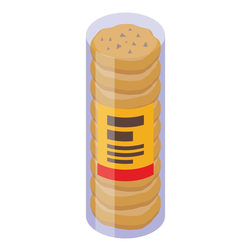 Donate cookies icon isometric vector. Social food vector