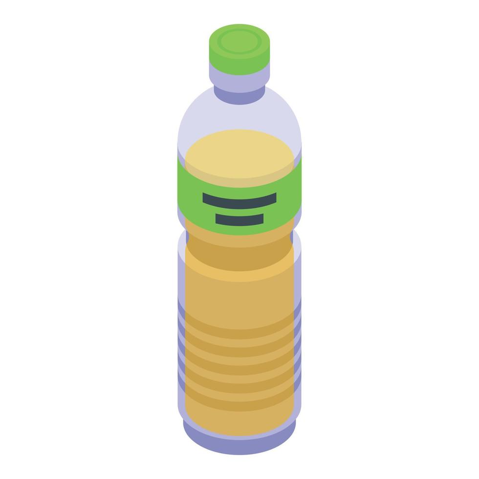 Oil bottle help icon isometric vector. Aid food vector