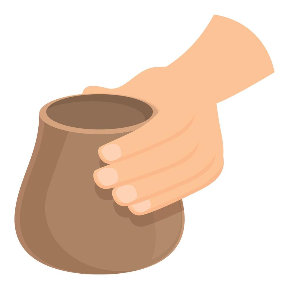 Studio pot icon cartoon vector. Art workshop vector