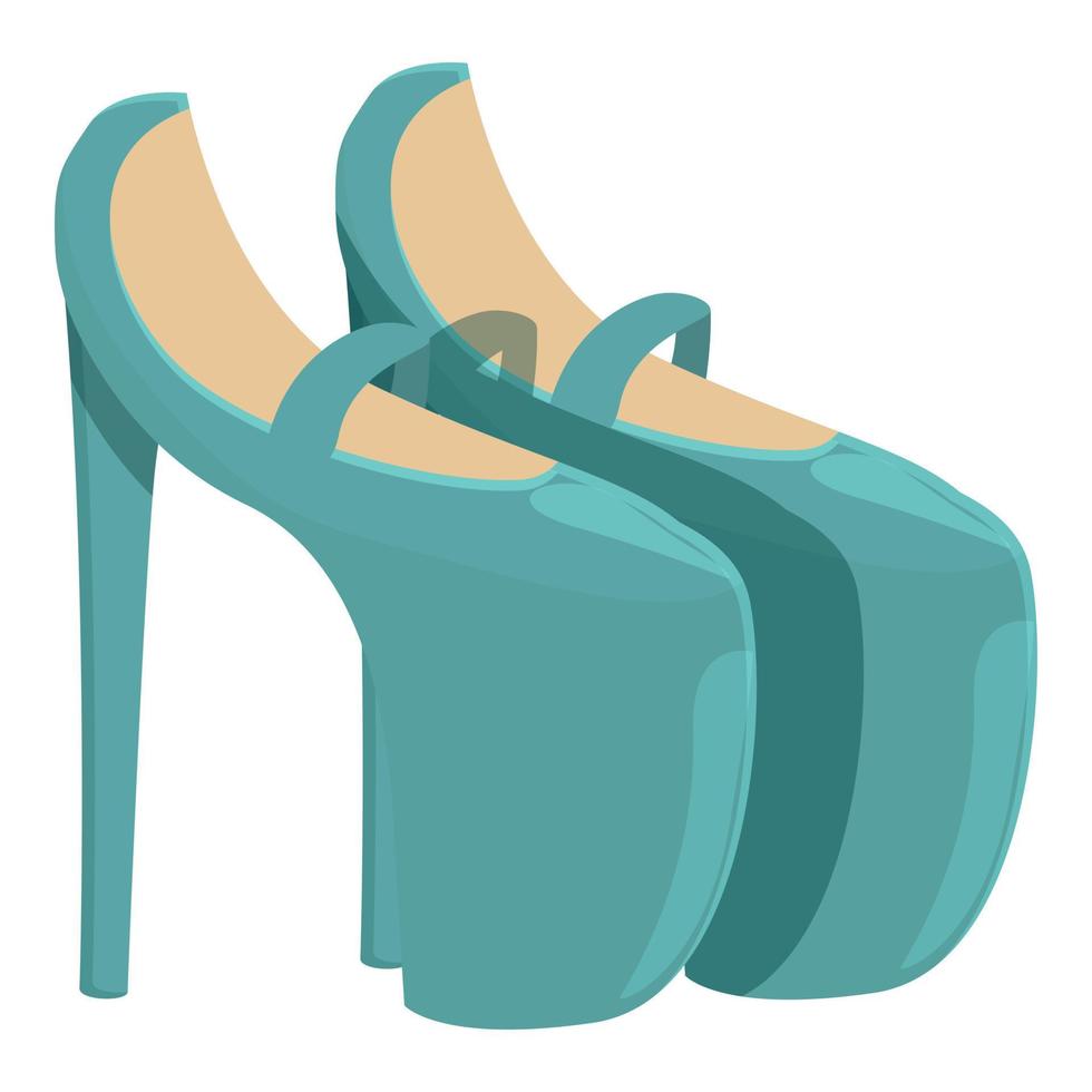 grande alto tacones Zapatos icono dibujos animados vector. hembra zapato vector