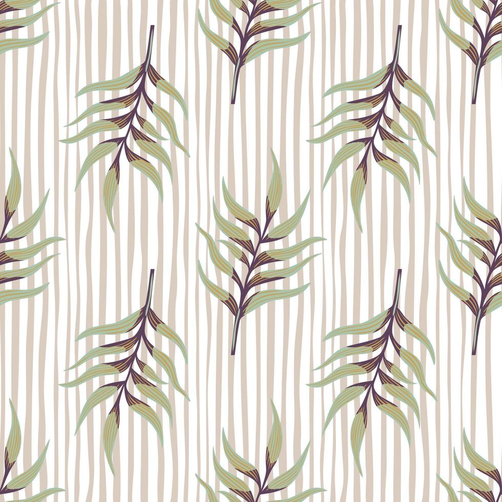 Fern leaf wallpaper. Abstract exotic plant seamless pattern. Tropical palm leaves pattern. Botanical texture. vector