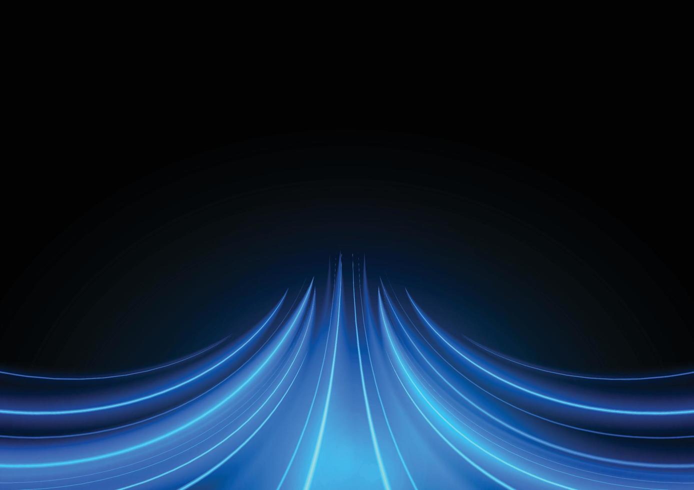 Abstract speed neon light effect on black background vector illustration.