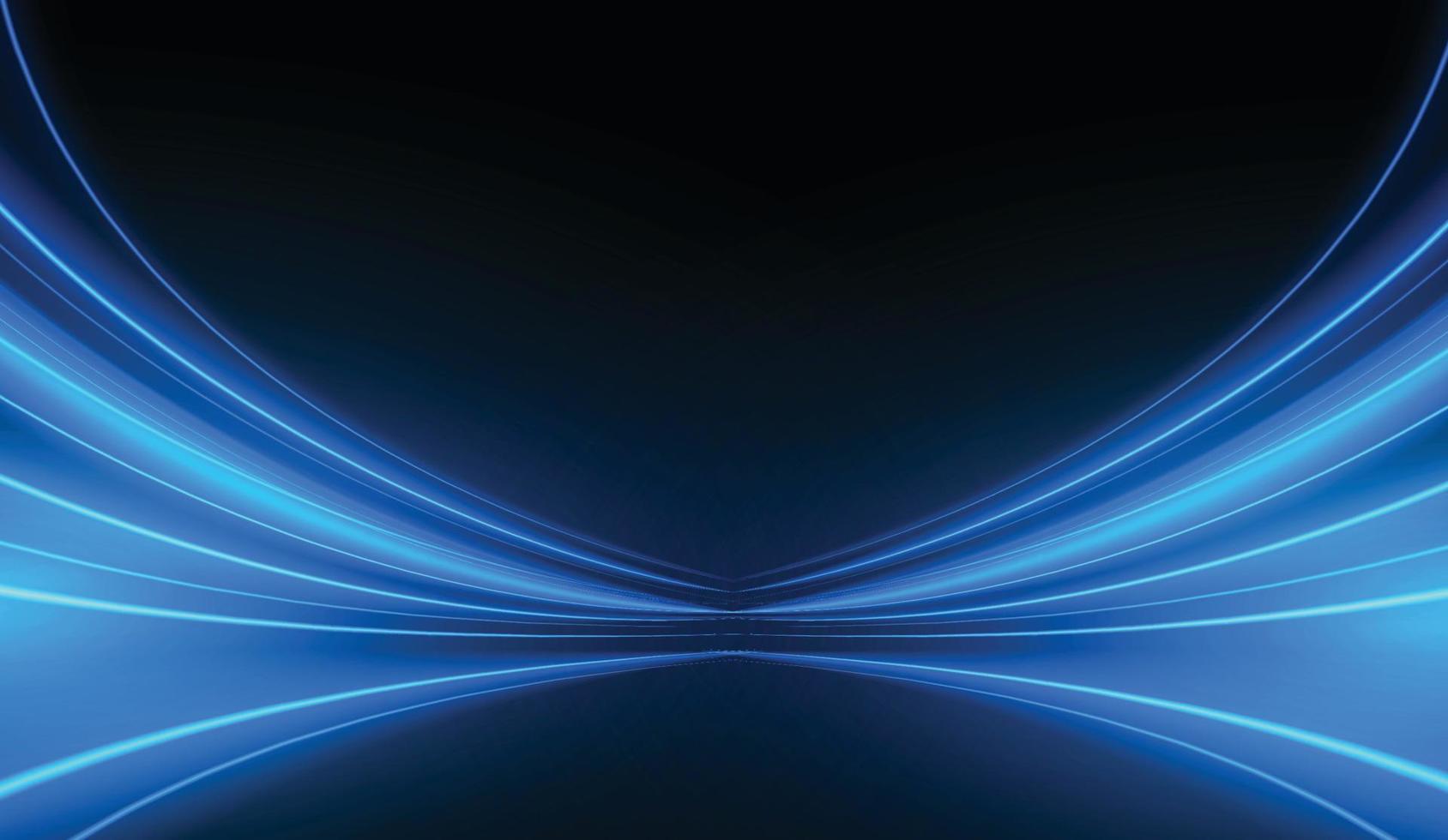 Abstract speed neon light effect on black background vector illustration.
