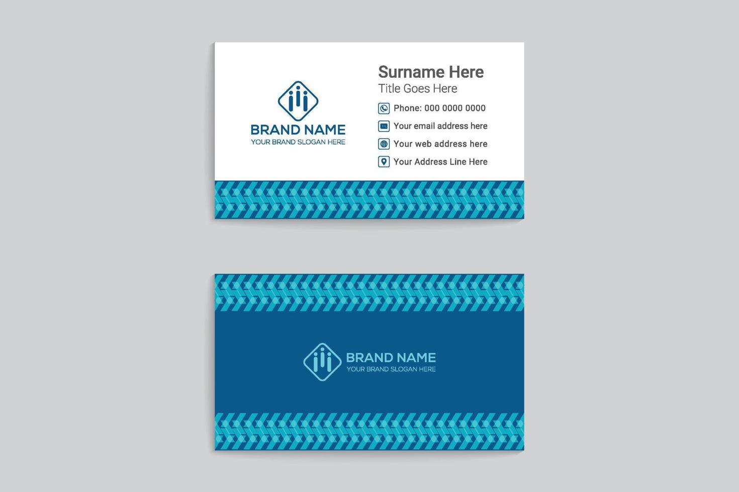 Creative double sided business card template vector