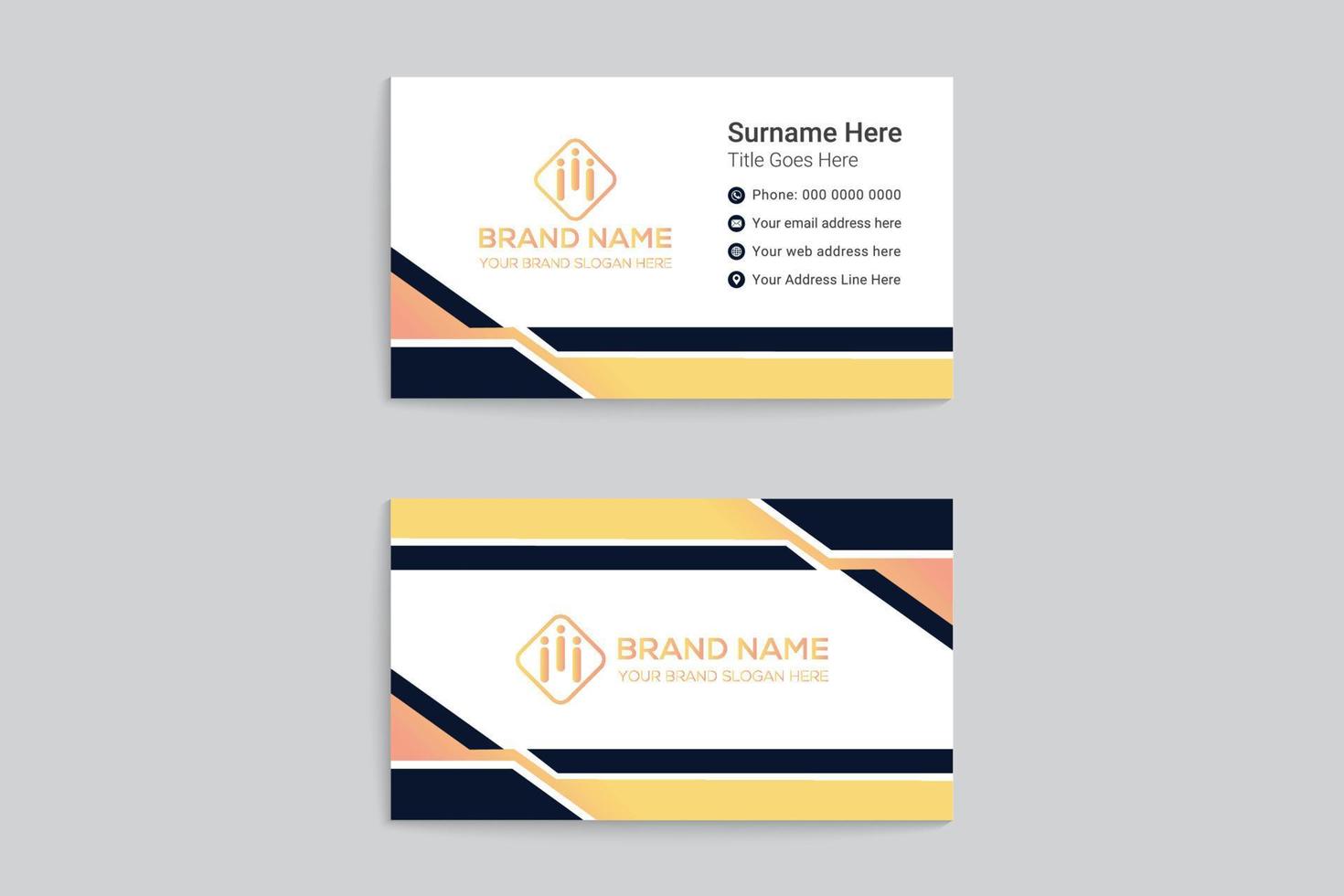 Simple business card template vector