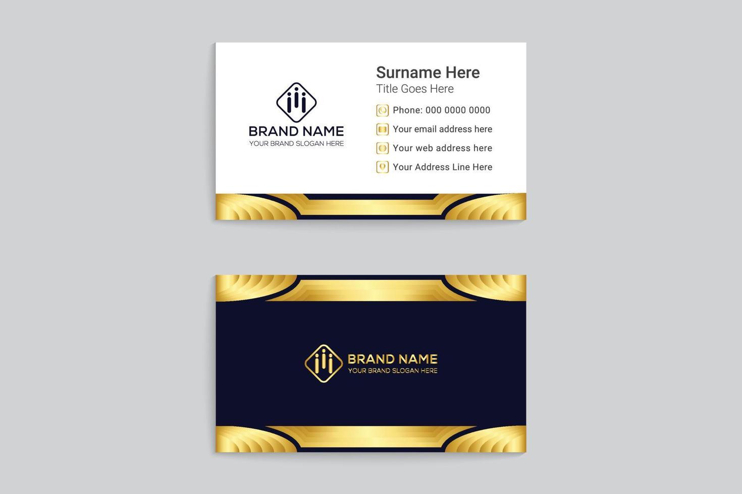 Corporate clean business card template vector