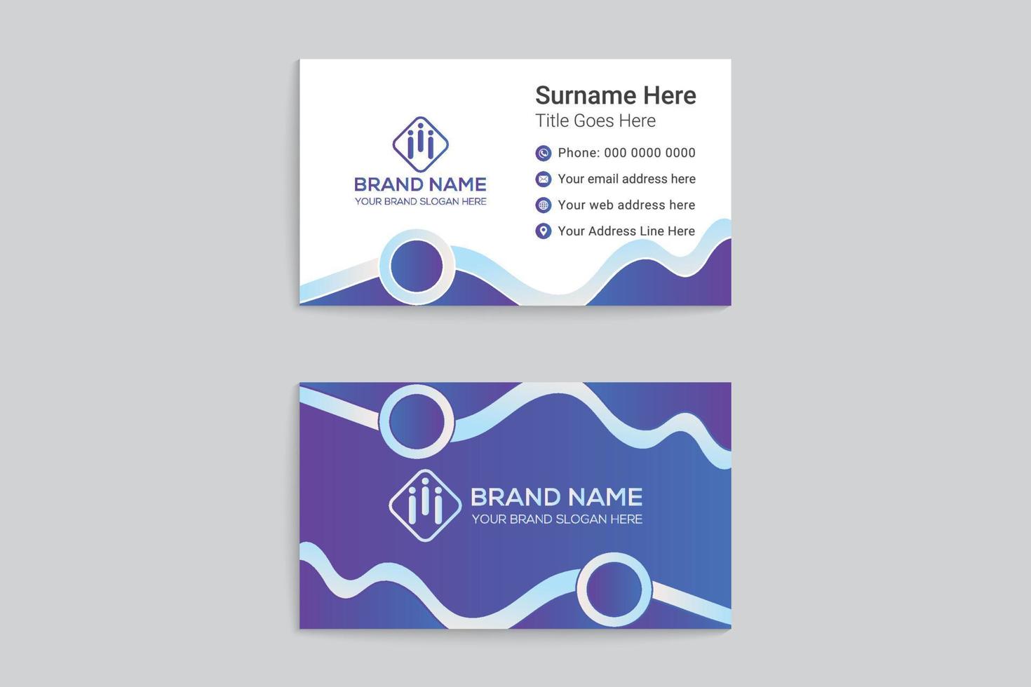 Professional business card template design vector