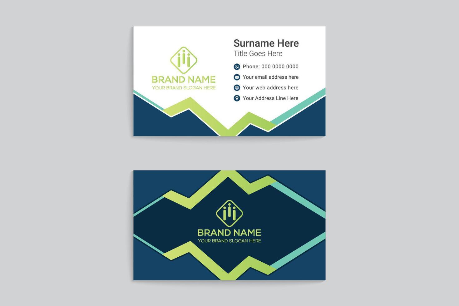 Modern business card design vector
