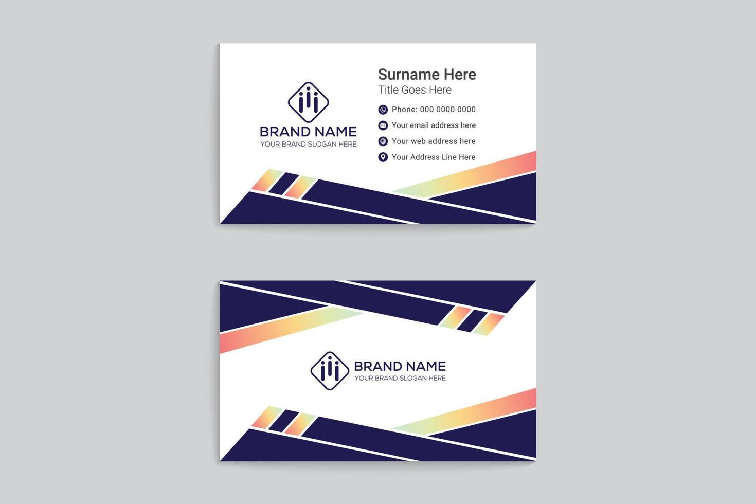Elegant and modern business card design vector