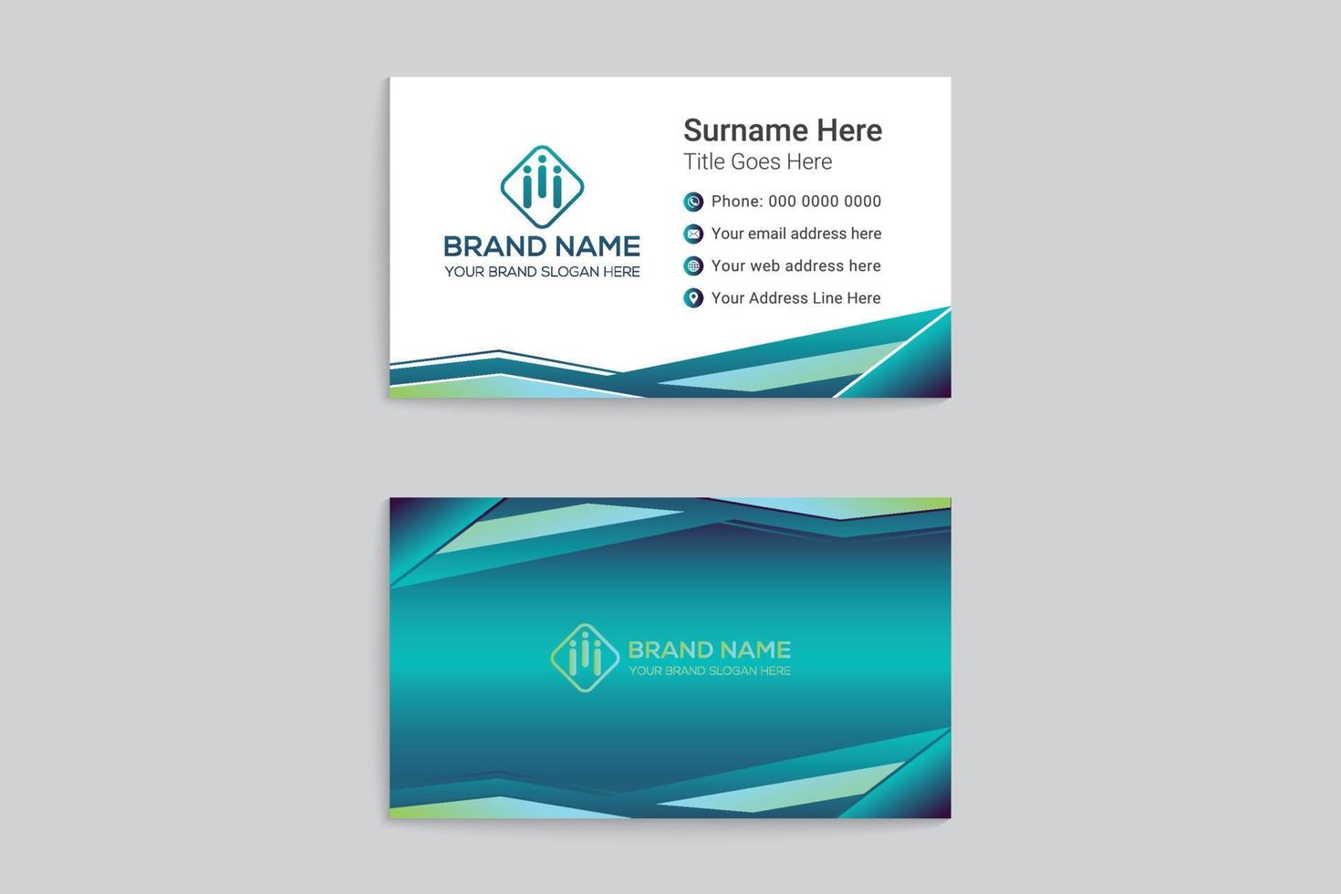 Elegant shape business card template vector