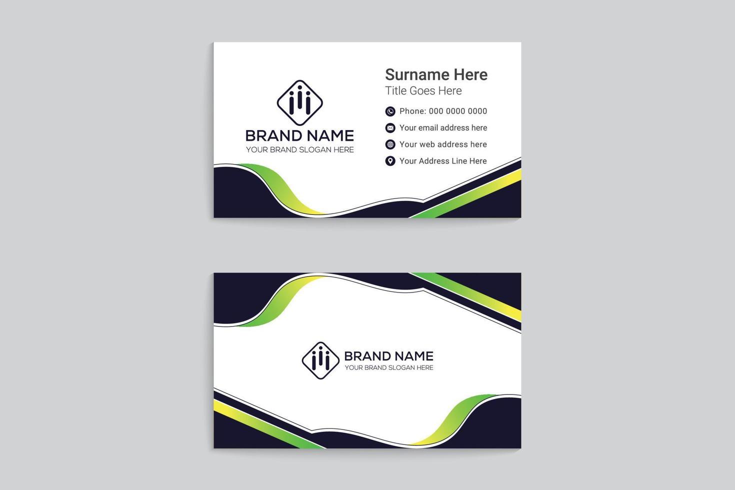 Corporate business card template vector